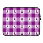 Laptop Sleeve Pancreatic Cancer Awareness Plaid - Scottish Squares