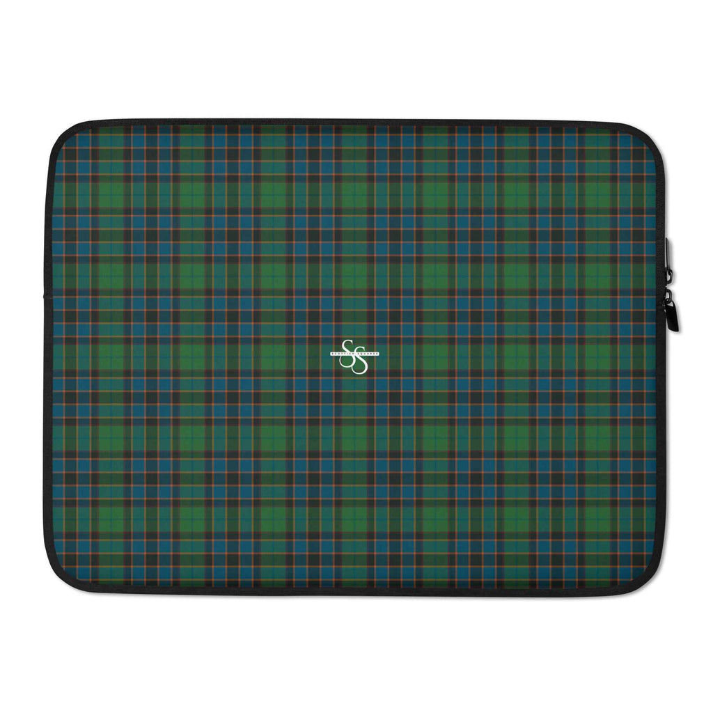 Laptop Sleeve Green Blue Orange Plaid Tartan