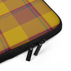 Personalized Potters Clay and Pizza Plaid Laptop Sleeve - Scottish Squares