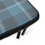 Personalized Hoki and Shuttle Gray Plaid Laptop Sleeve - Scottish Squares