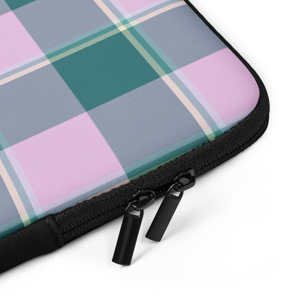 Personalized Ming and Melanie Plaid Laptop Sleeve - Scottish Squares