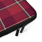 Personalized Old Brick and Cab Sav Plaid Laptop Sleeve - Scottish Squares
