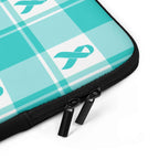 Laptop Sleeve Ovarian Cancer Awareness Plaid - Scottish Squares