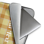 Personalized Zombie and Copper Plaid Laptop Sleeve - Scottish Squares