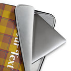 Personalized Potters Clay and Pizza Plaid Laptop Sleeve - Scottish Squares