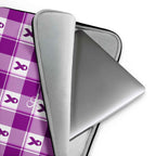 Laptop Sleeve Pancreatic Cancer Awareness Plaid - Scottish Squares