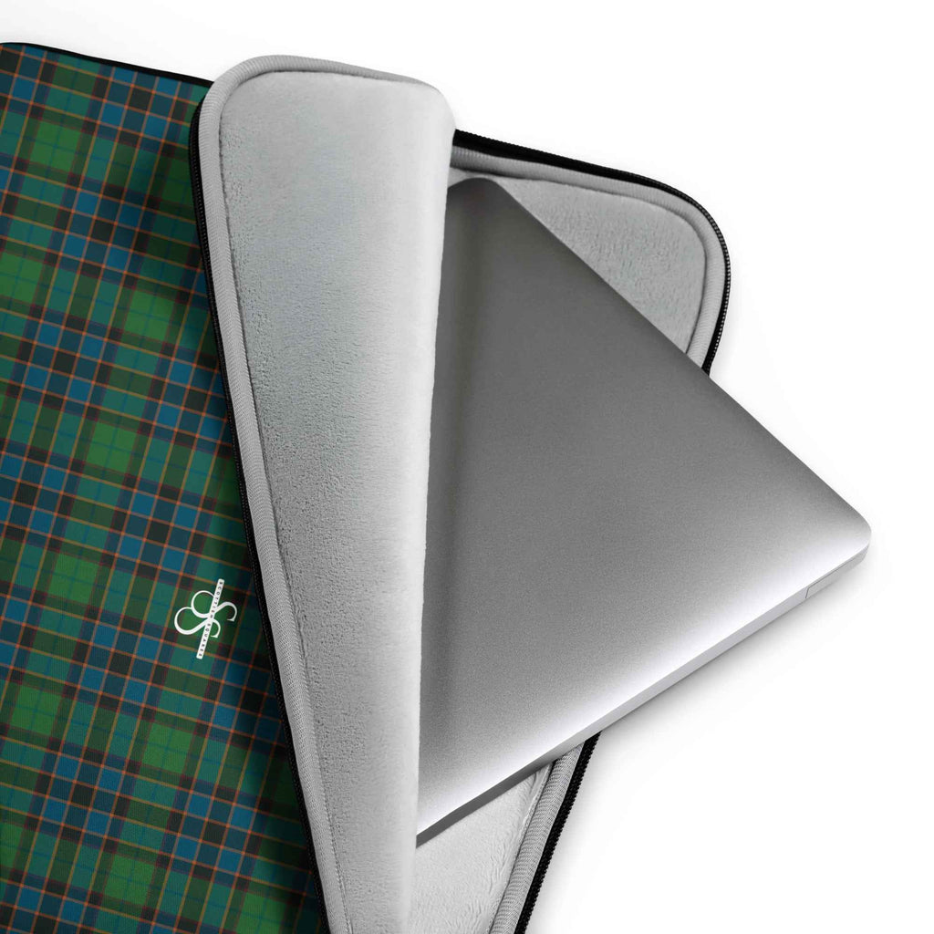 Laptop Sleeve Green Blue Orange Plaid Tartan