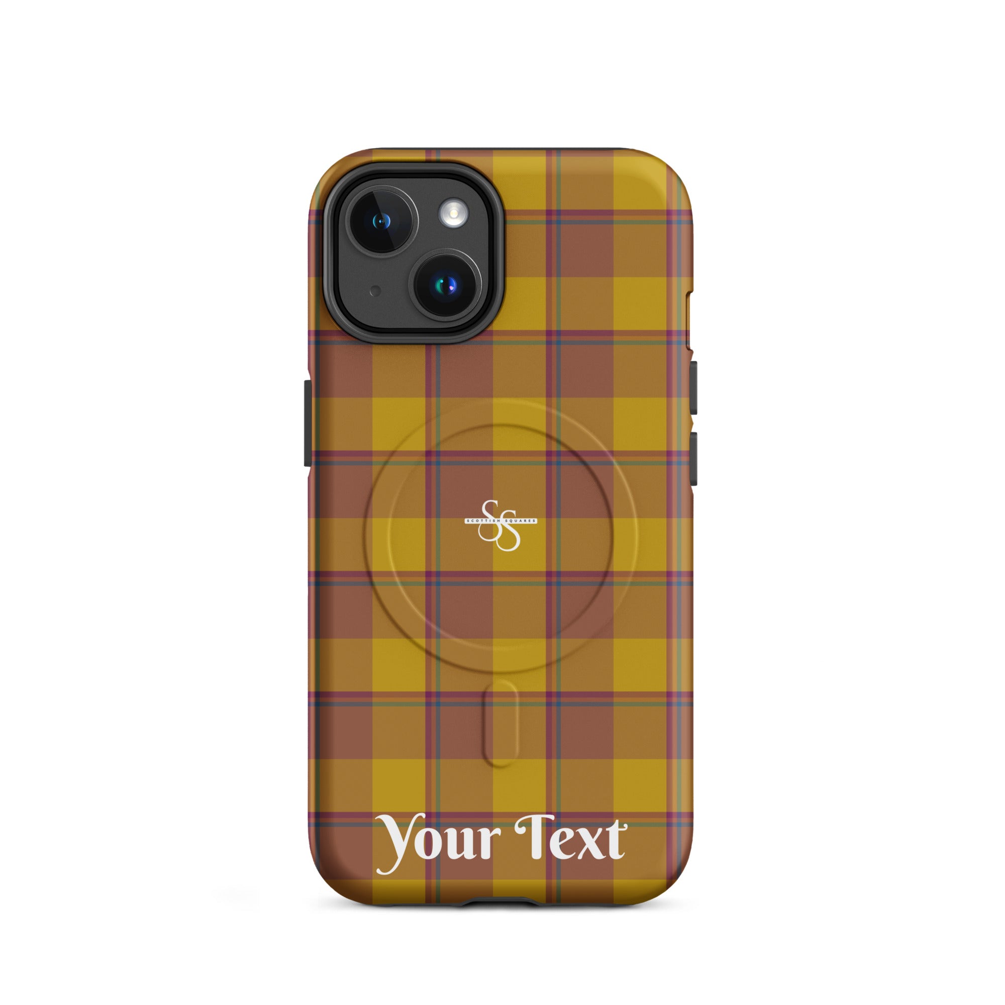 Personalized Potters Clay and Pizza Plaid iPhone MagSafe Tough Case - Scottish Squares