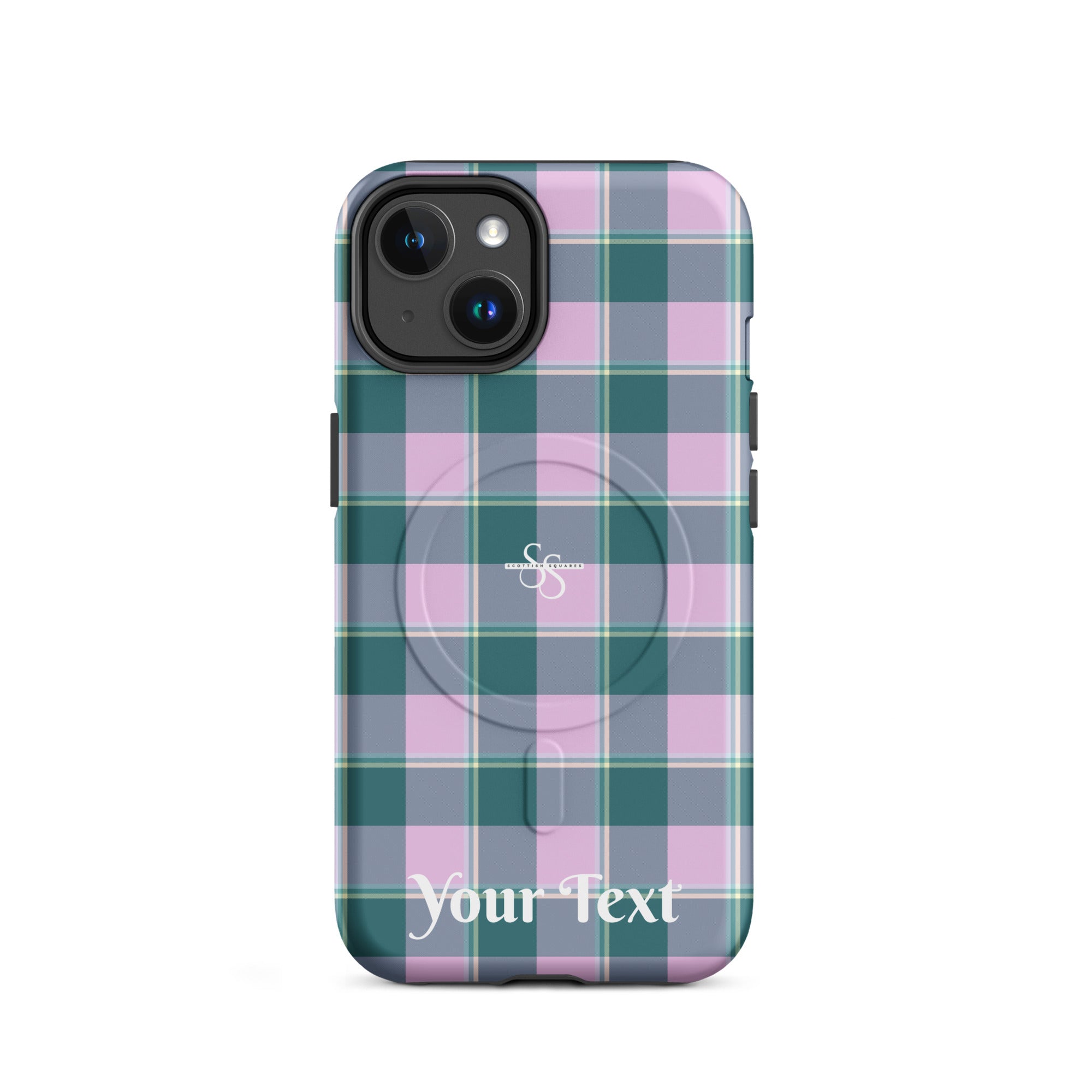 Personalized Ming and Melanie Plaid iPhone MagSafe Tough Case - Scottish Squares