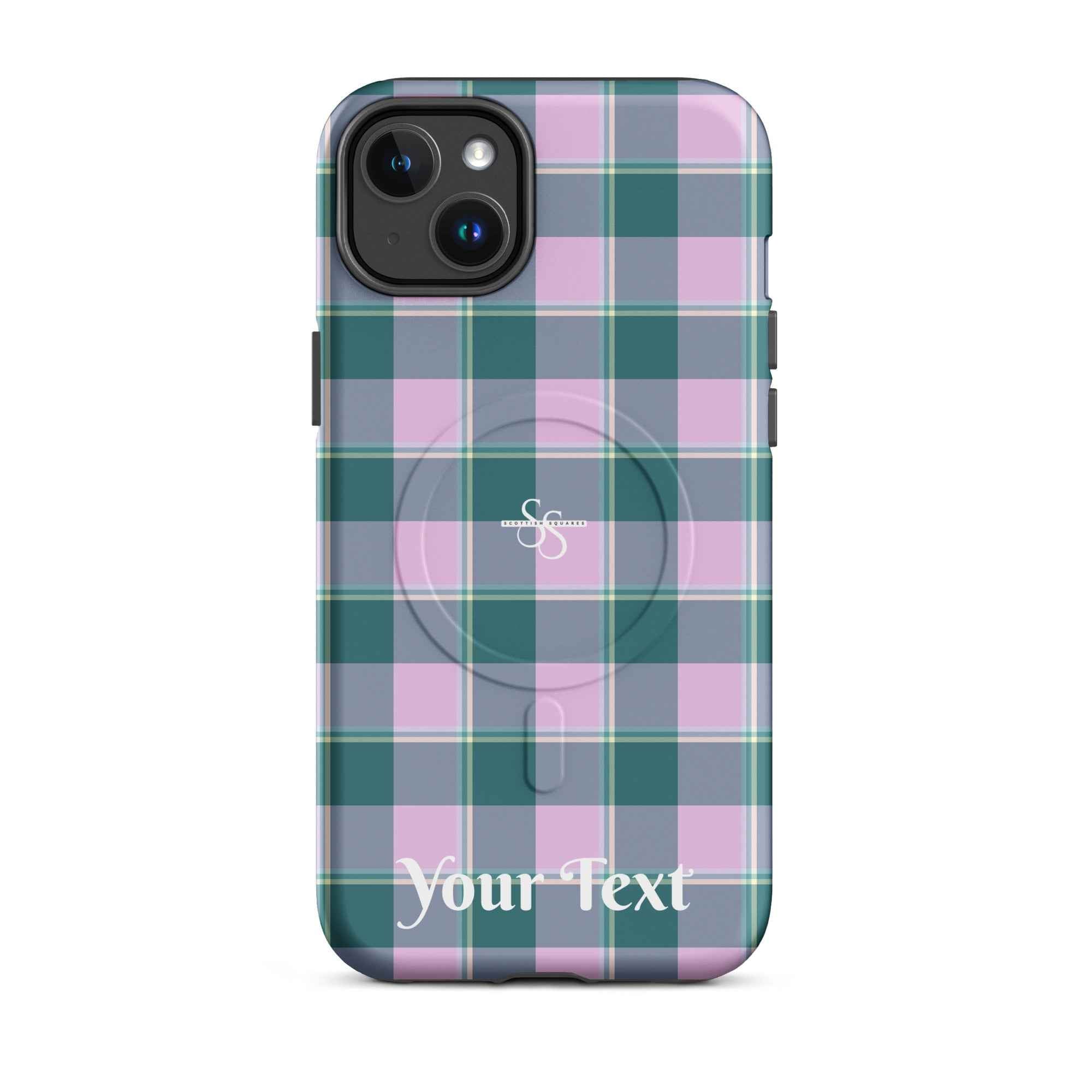 Personalized Ming and Melanie Plaid iPhone MagSafe Tough Case - Scottish Squares