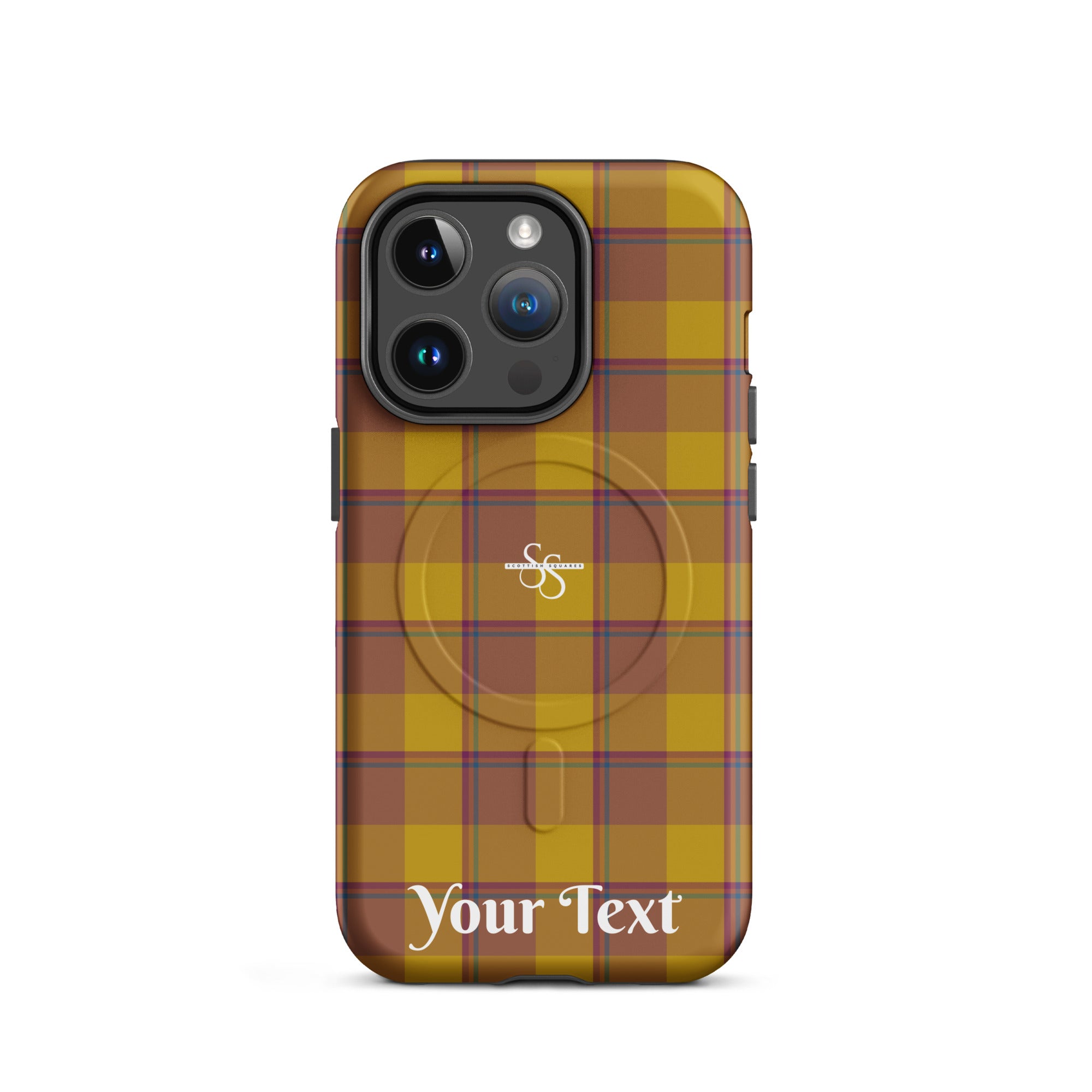 Personalized Potters Clay and Pizza Plaid iPhone MagSafe Tough Case - Scottish Squares