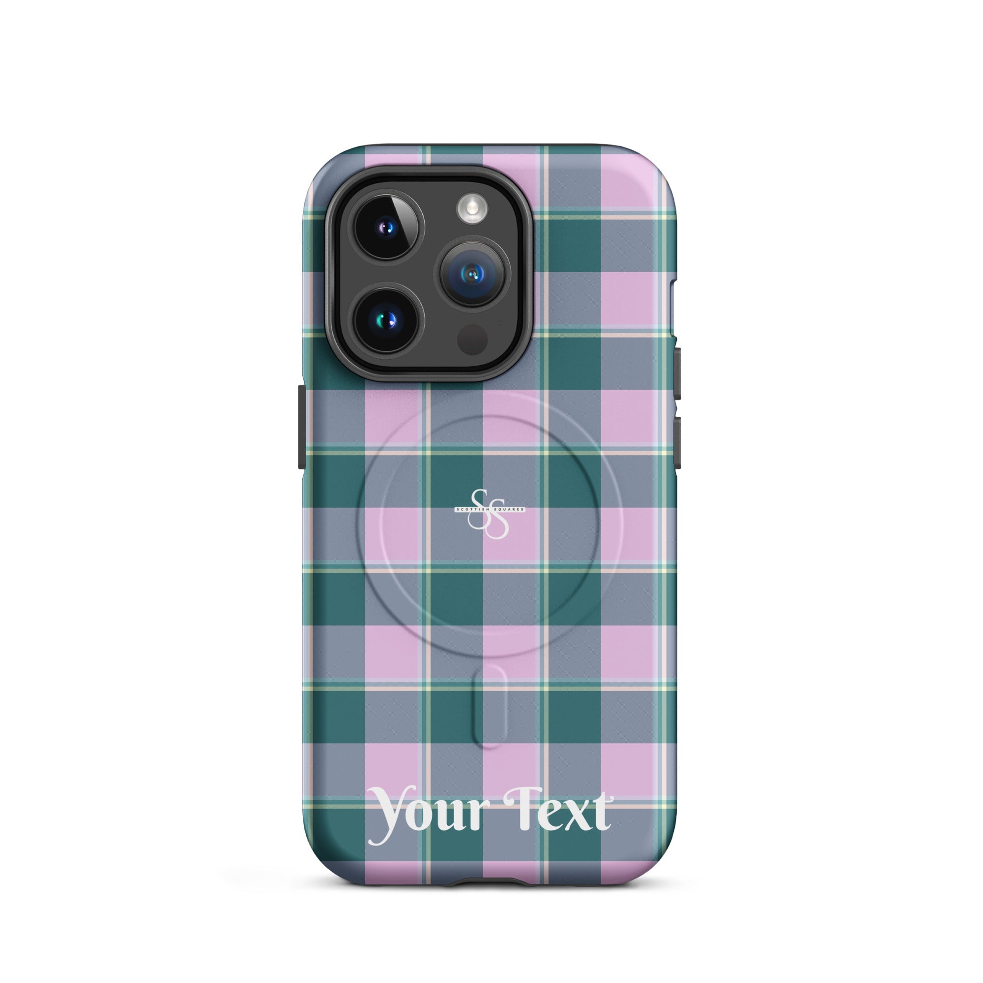 Personalized Ming and Melanie Plaid iPhone MagSafe Tough Case - Scottish Squares
