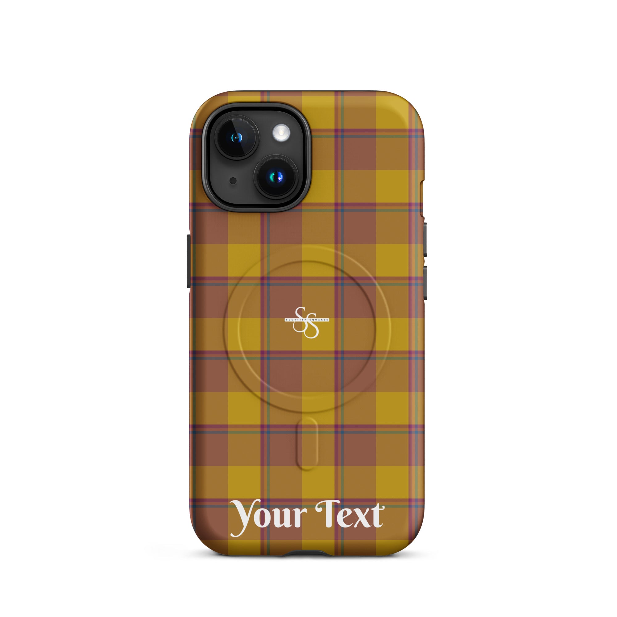 Personalized Potters Clay and Pizza Plaid iPhone MagSafe Tough Case - Scottish Squares