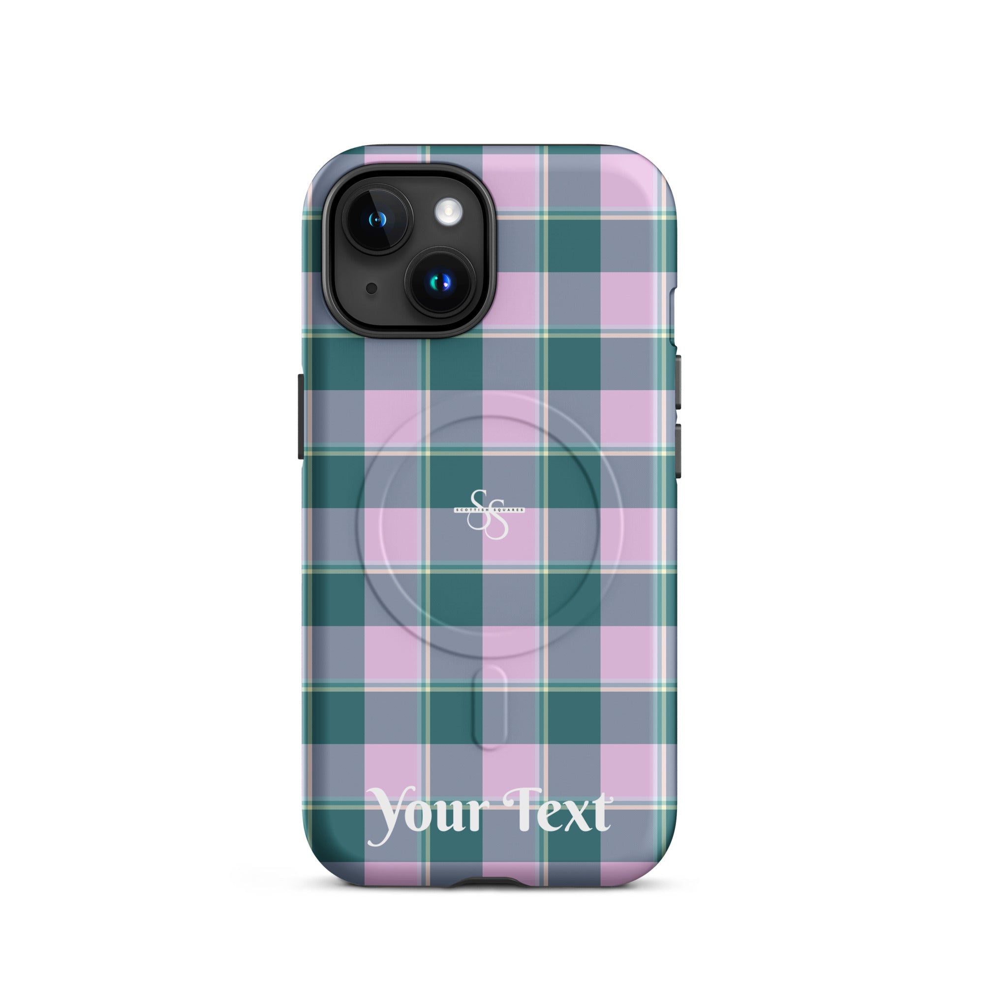 Personalized Ming and Melanie Plaid iPhone MagSafe Tough Case - Scottish Squares
