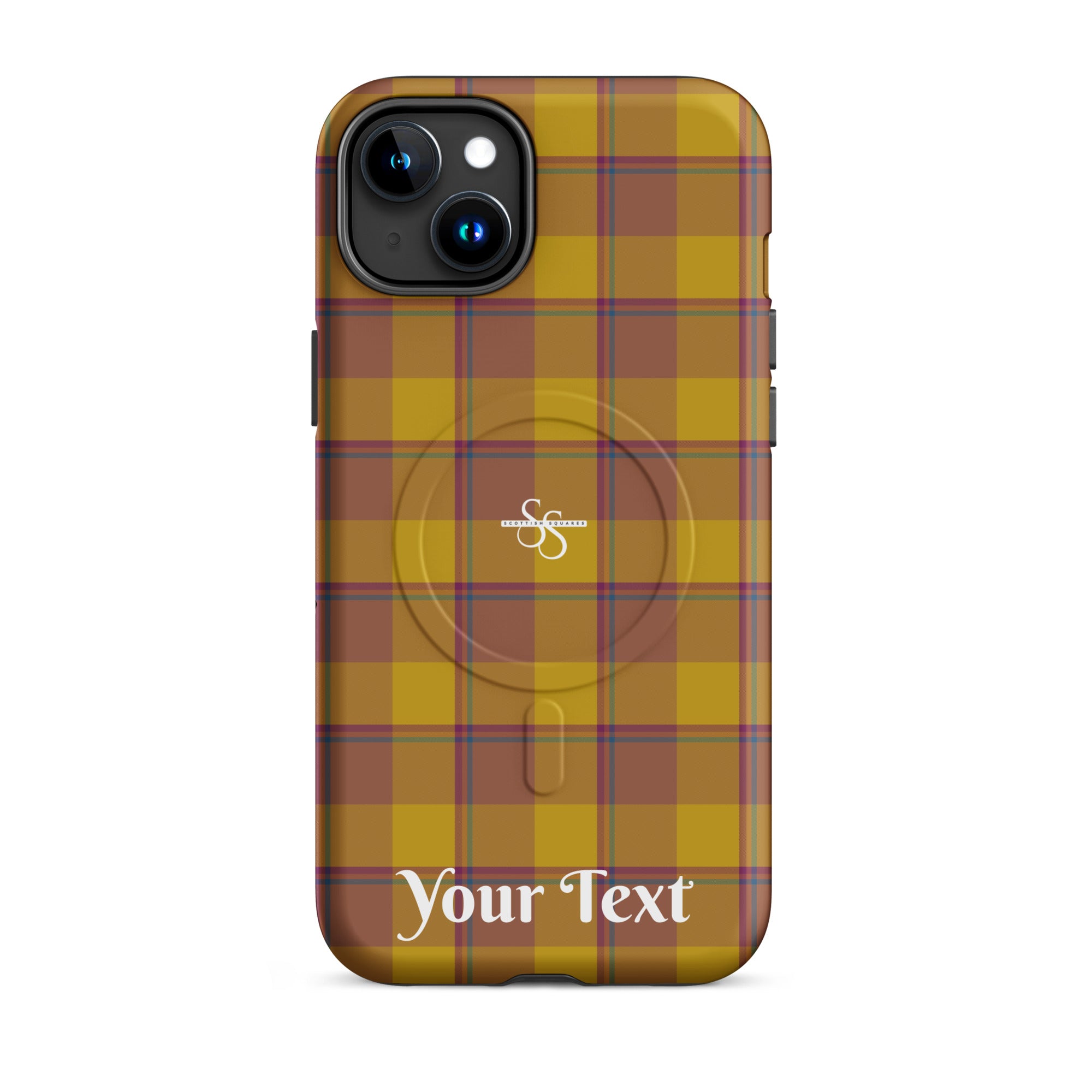 Personalized Potters Clay and Pizza Plaid iPhone MagSafe Tough Case - Scottish Squares