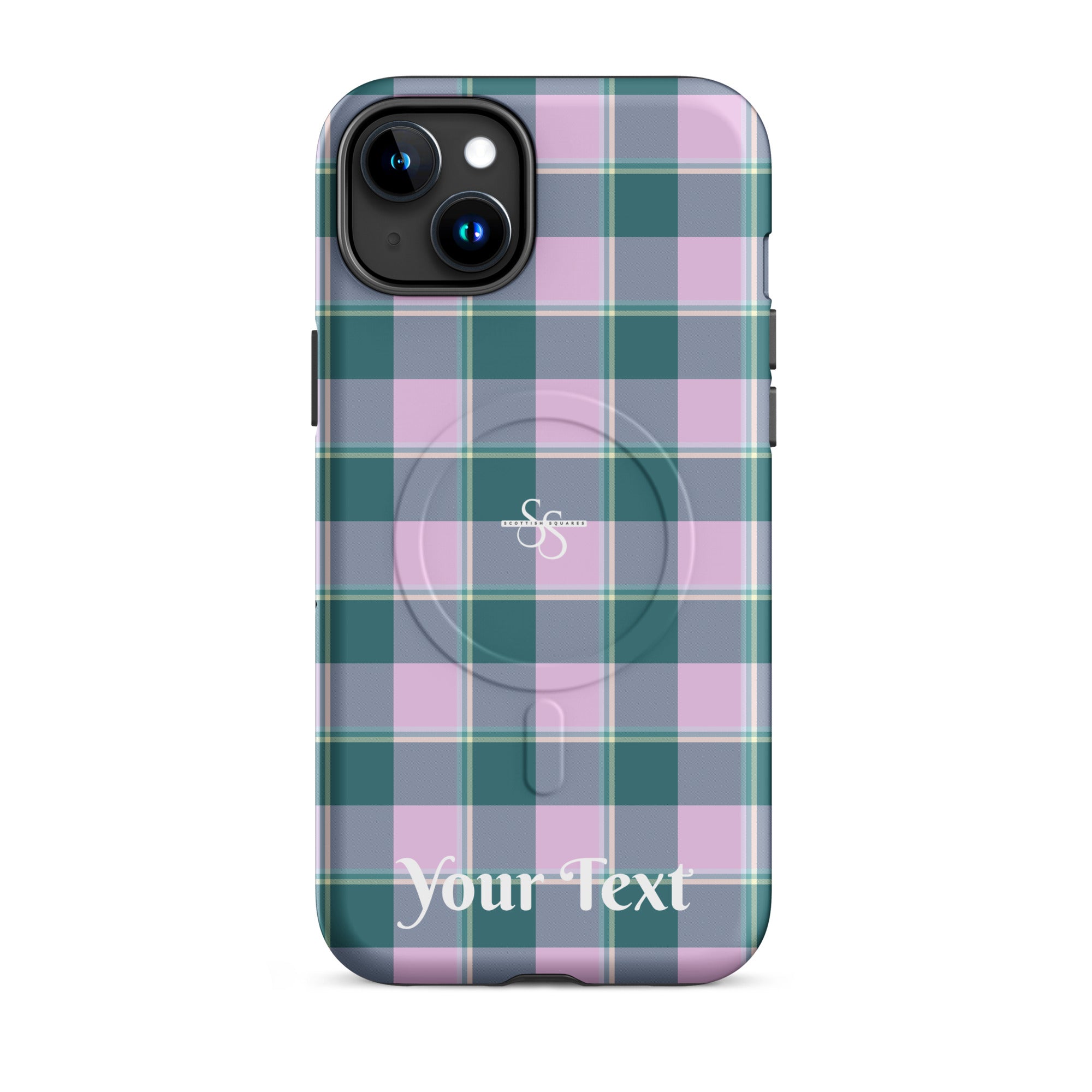 Personalized Ming and Melanie Plaid iPhone MagSafe Tough Case - Scottish Squares