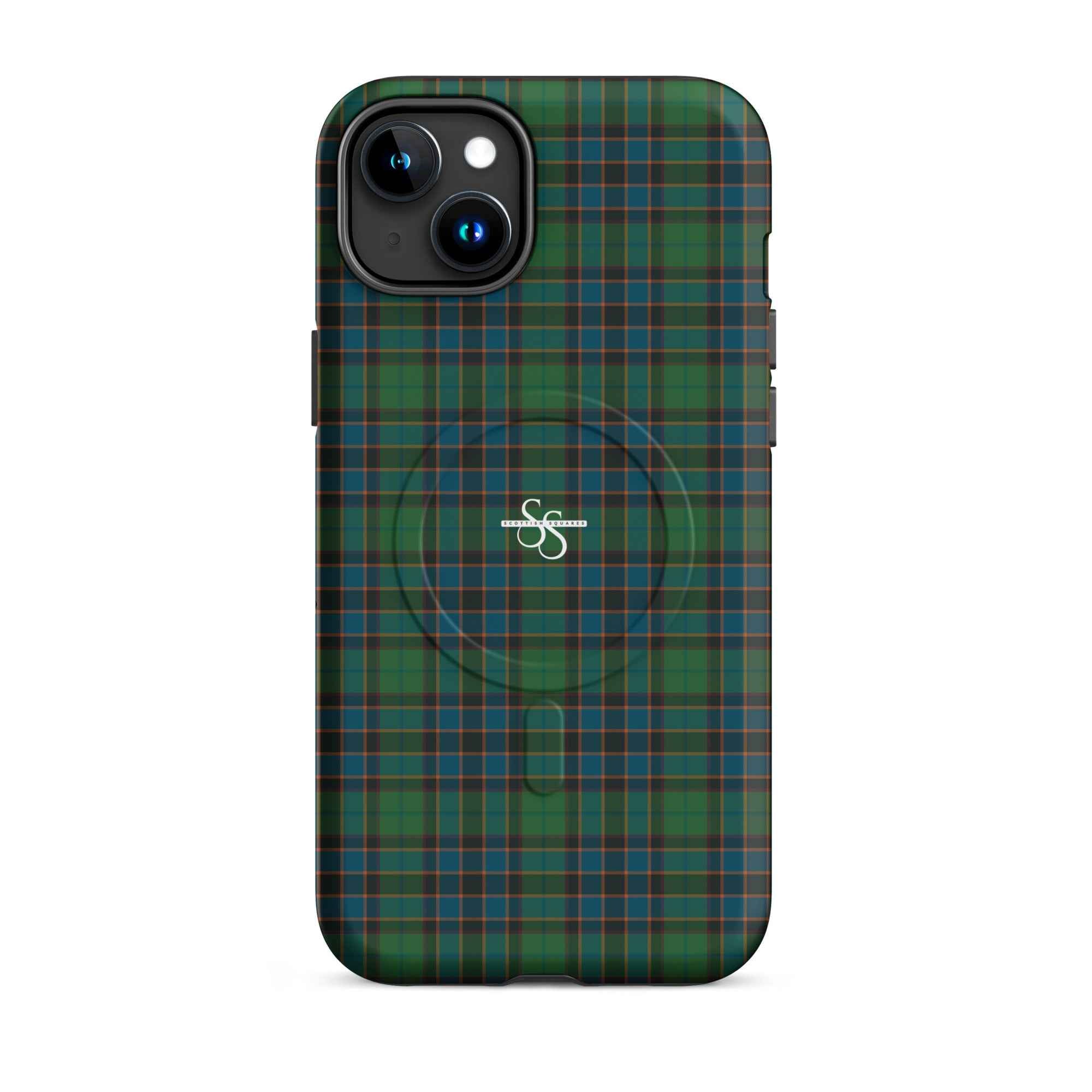 MagSafe Tough Case for iPhone Green Blue Orange Plaid Tartan