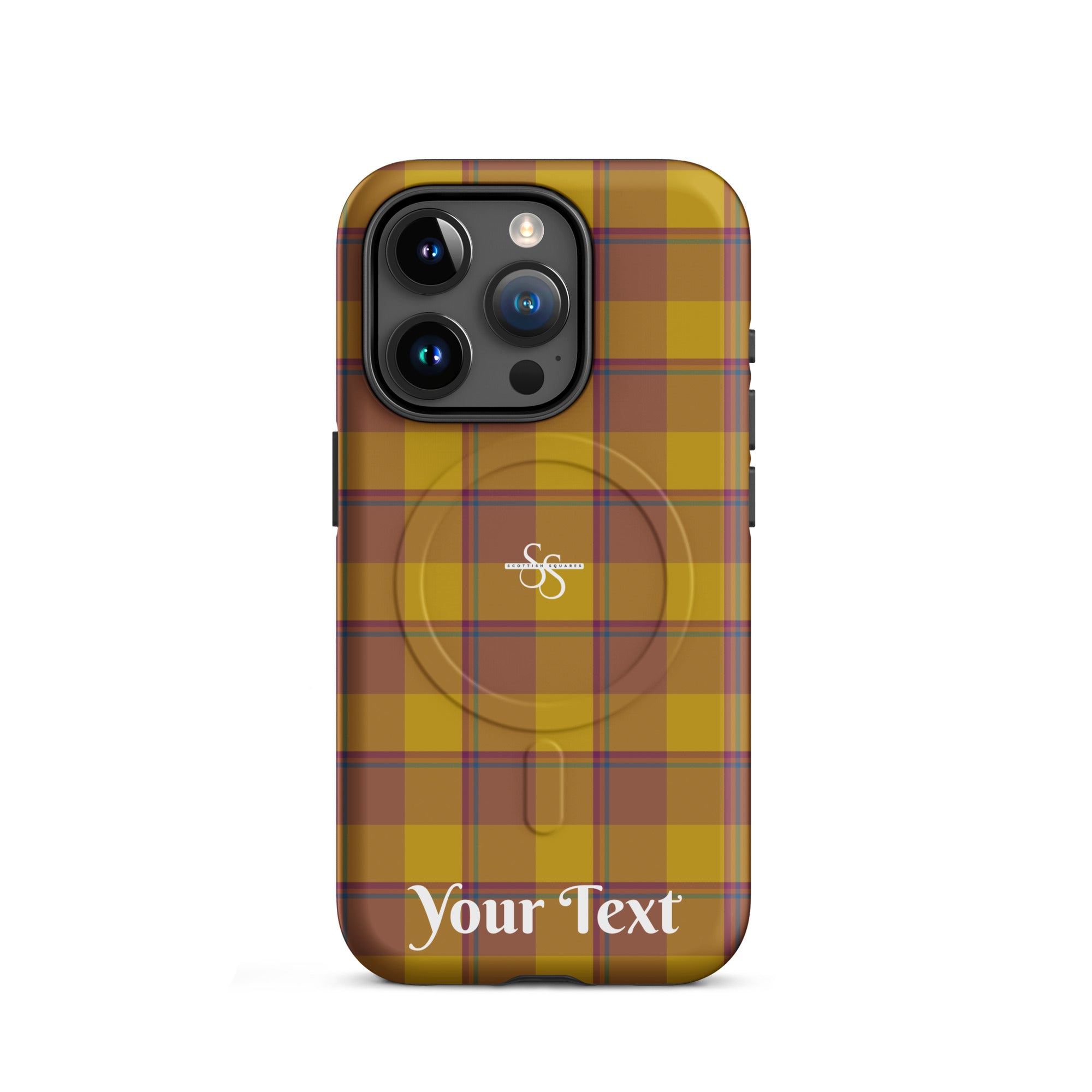 Personalized Potters Clay and Pizza Plaid iPhone MagSafe Tough Case - Scottish Squares