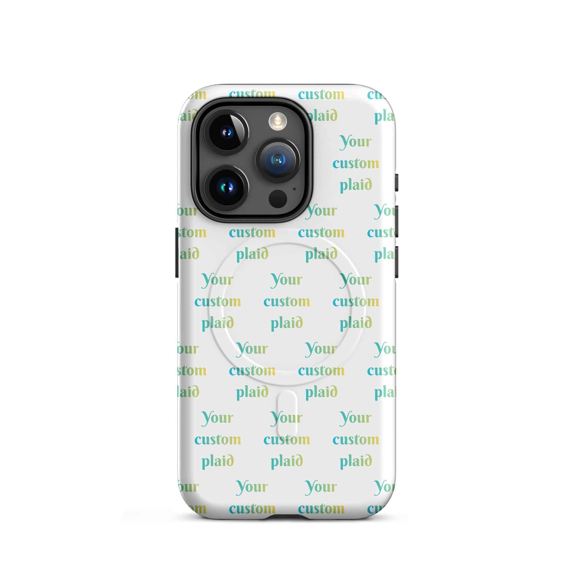 MagSafe Tough Case for iPhone Your Own Birthday Plaid iPhone 15 Pro - Scottish Squares