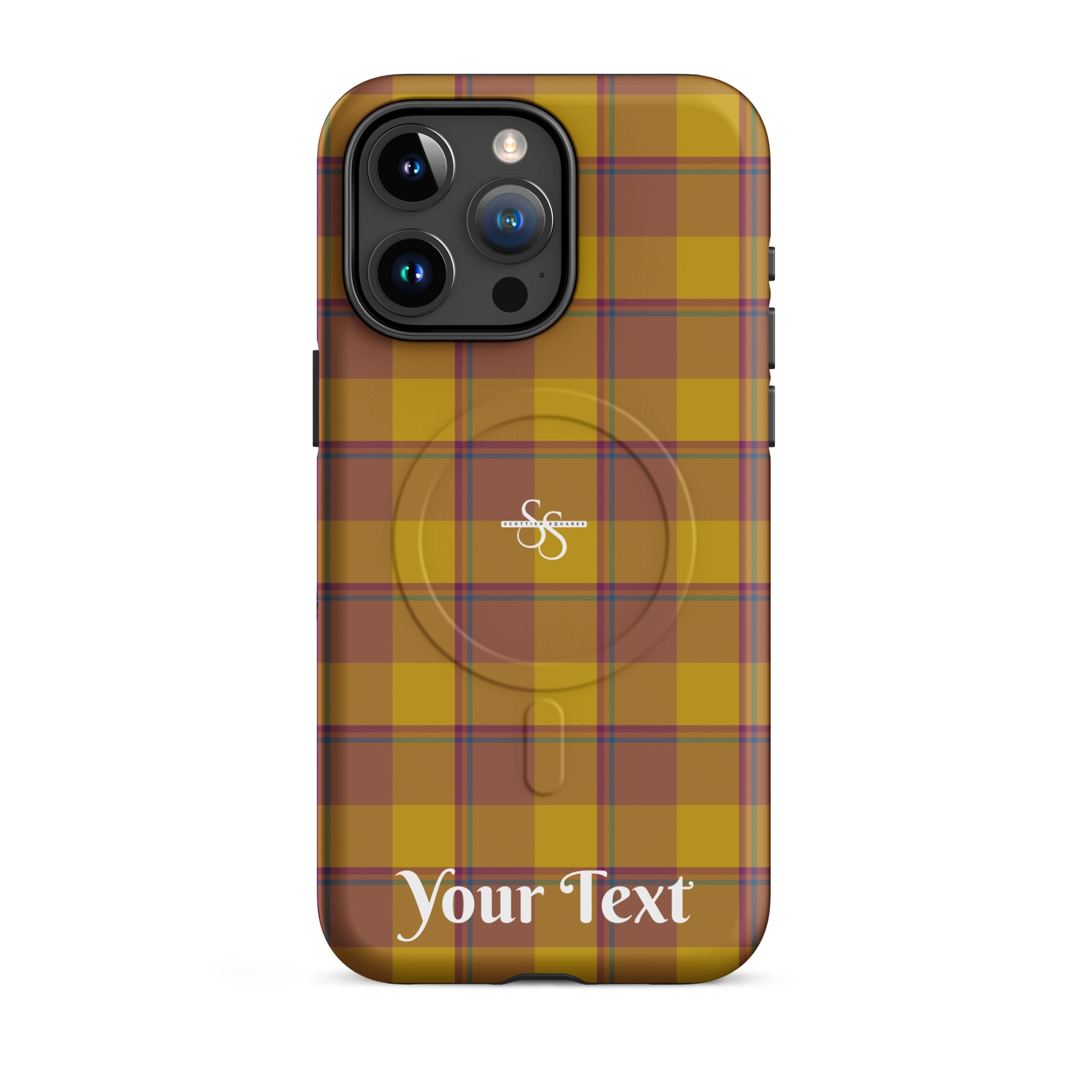 Personalized Potters Clay and Pizza Plaid iPhone MagSafe Tough Case - Scottish Squares