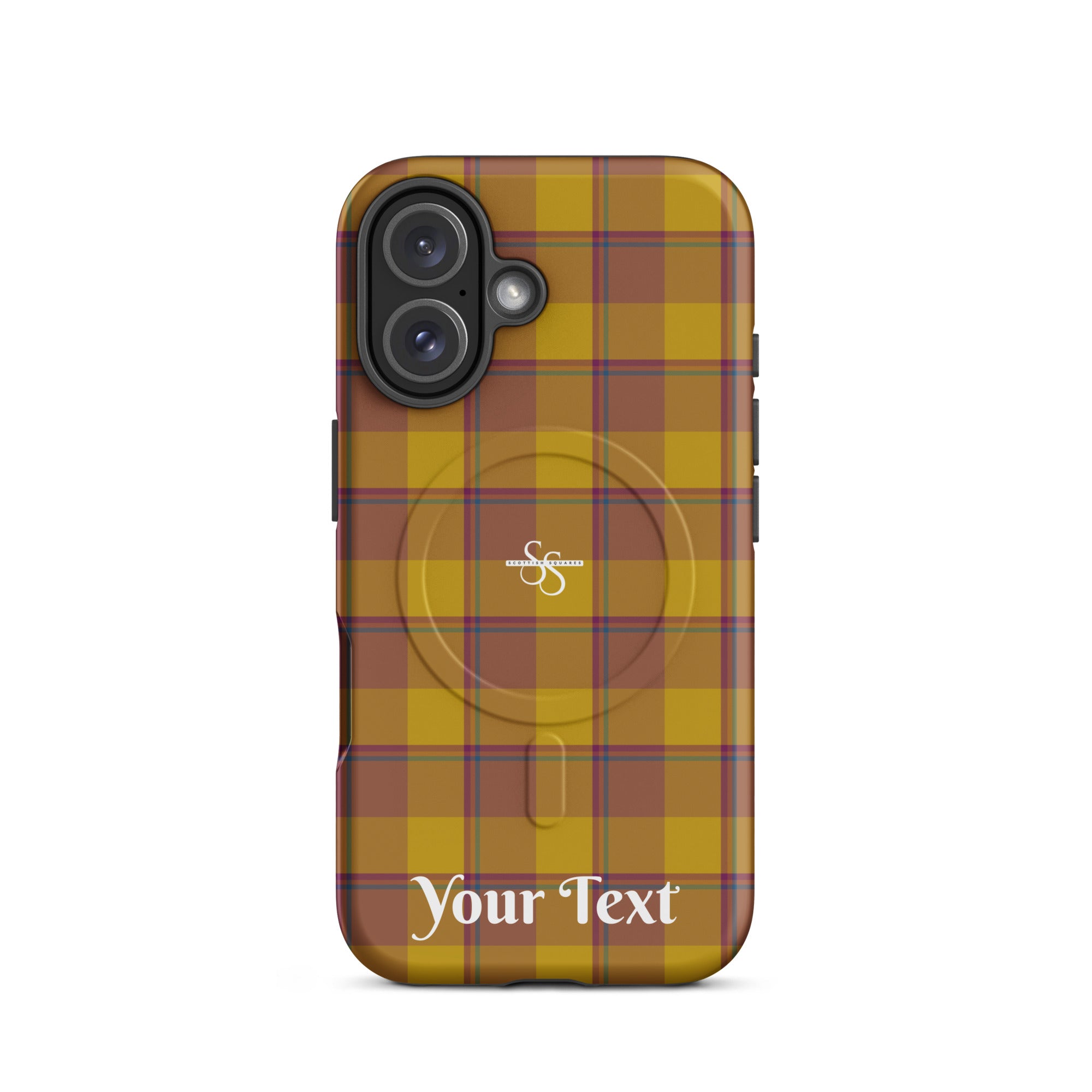 Personalized Potters Clay and Pizza Plaid iPhone MagSafe Tough Case - Scottish Squares