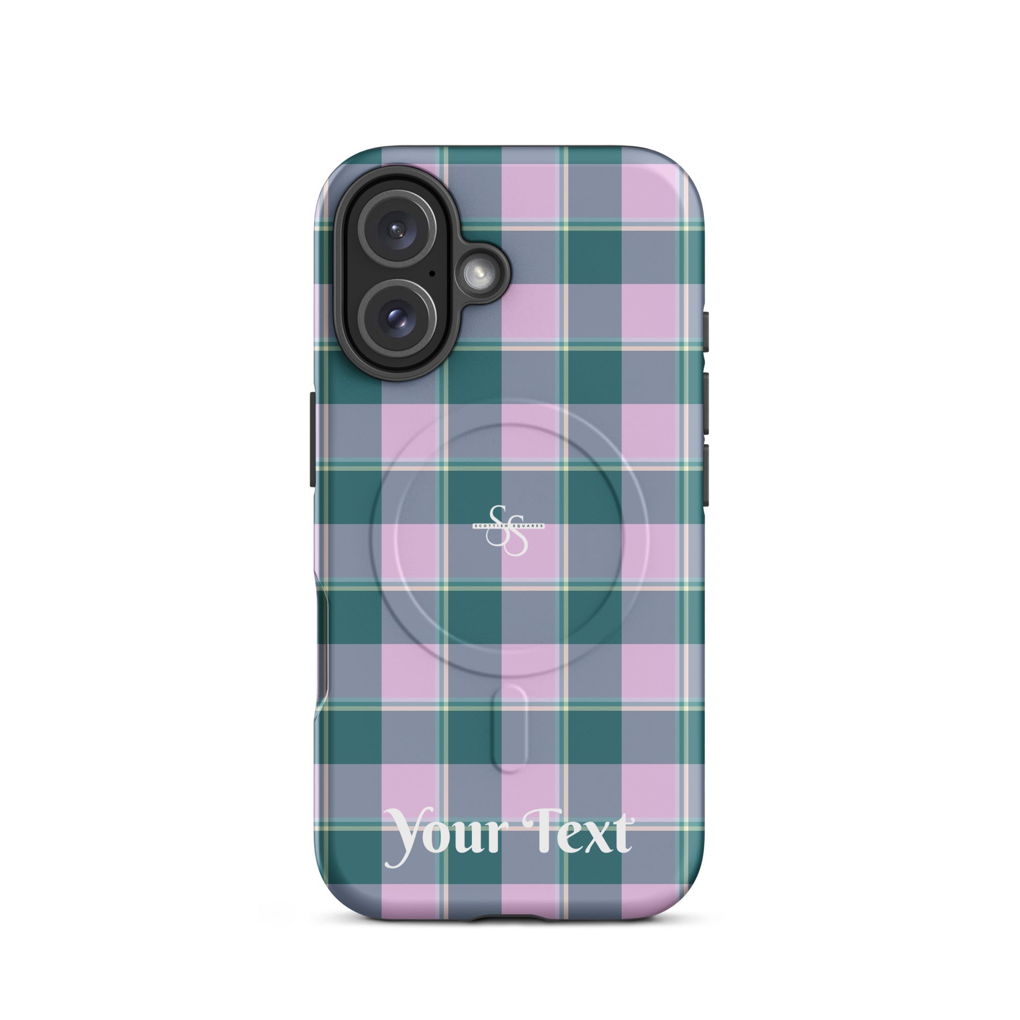 Personalized Ming and Melanie Plaid iPhone MagSafe Tough Case - Scottish Squares