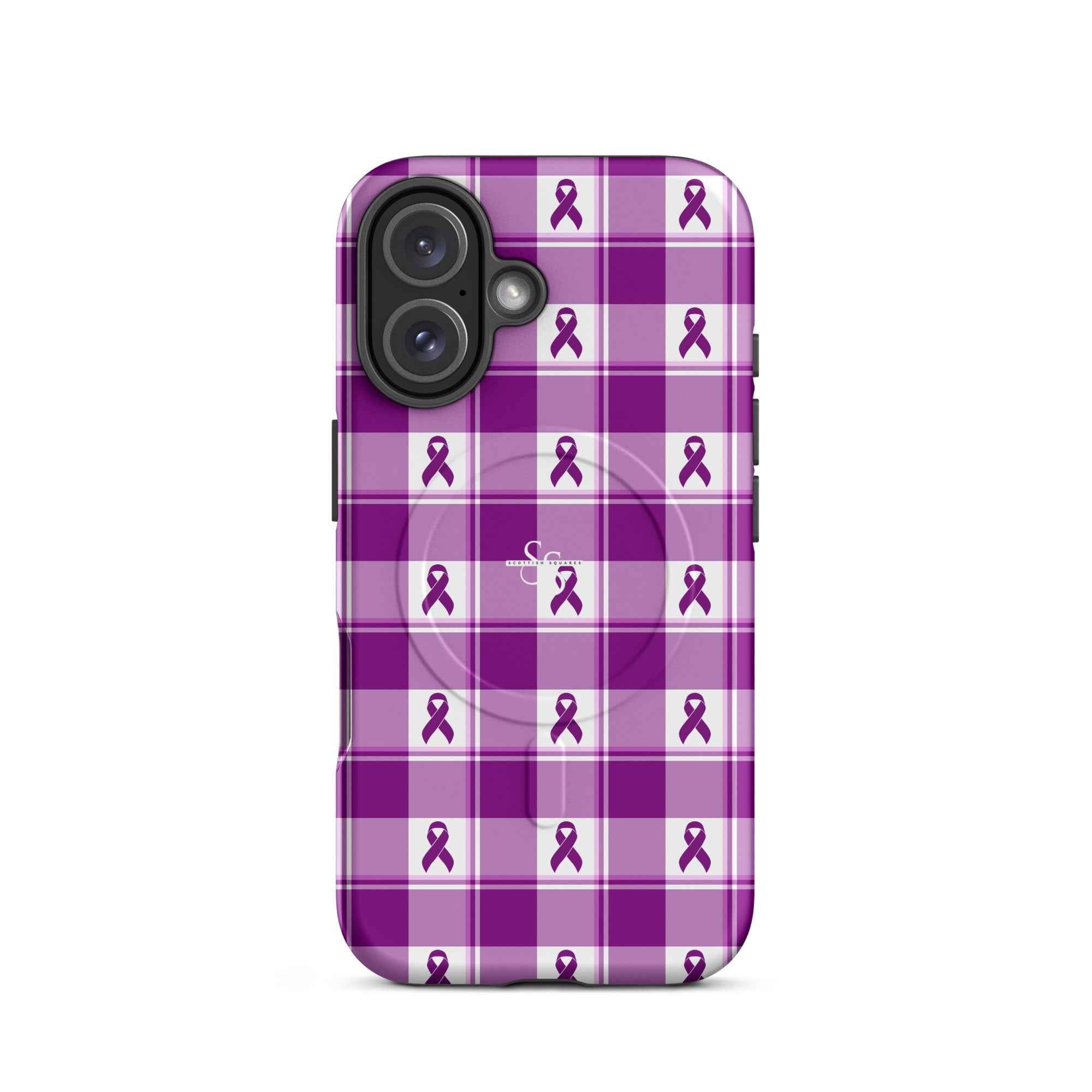 MagSafe Tough Case for iPhone Pancreatic Cancer Awareness Plaid iPhone 16 - Scottish Squares
