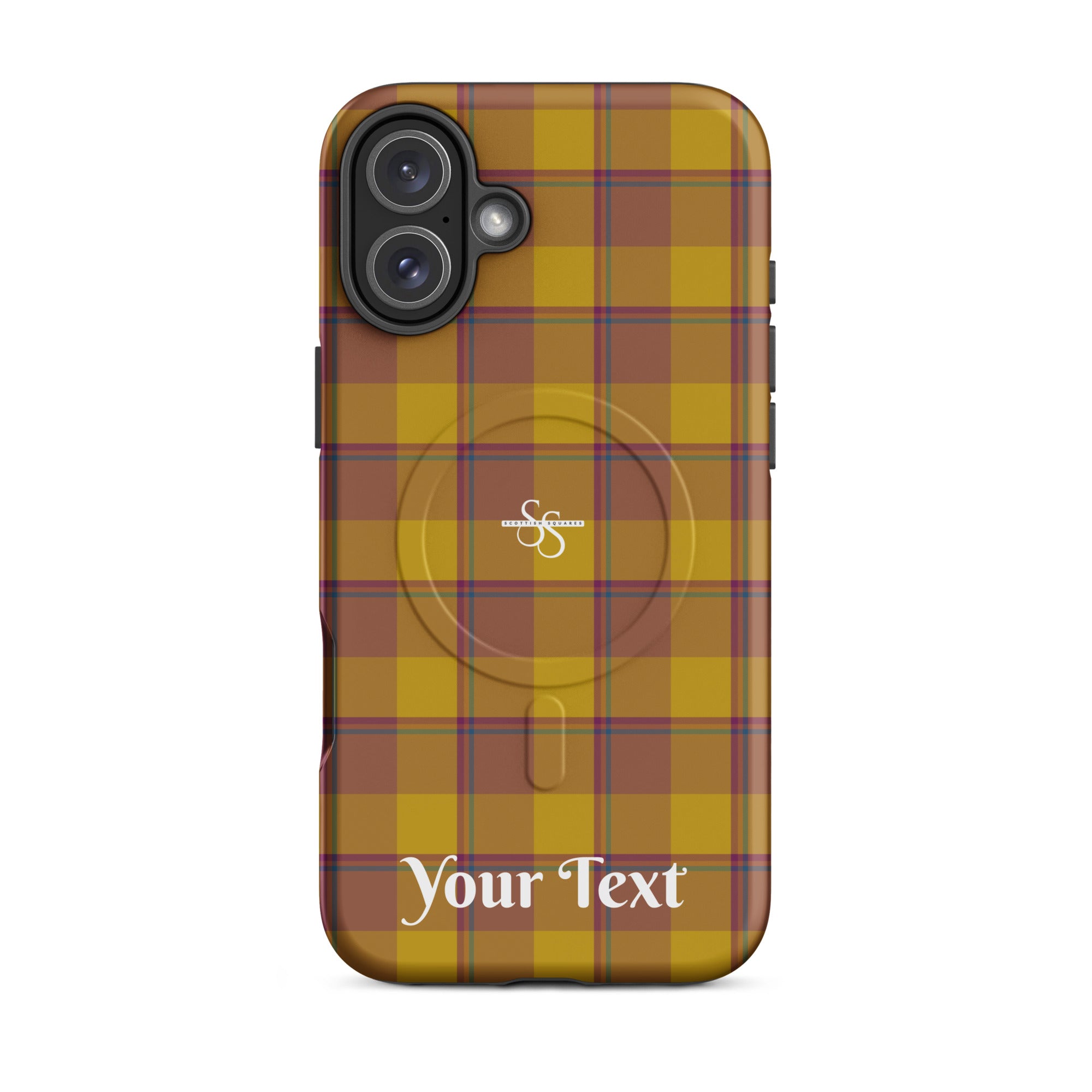 Personalized Potters Clay and Pizza Plaid iPhone MagSafe Tough Case - Scottish Squares