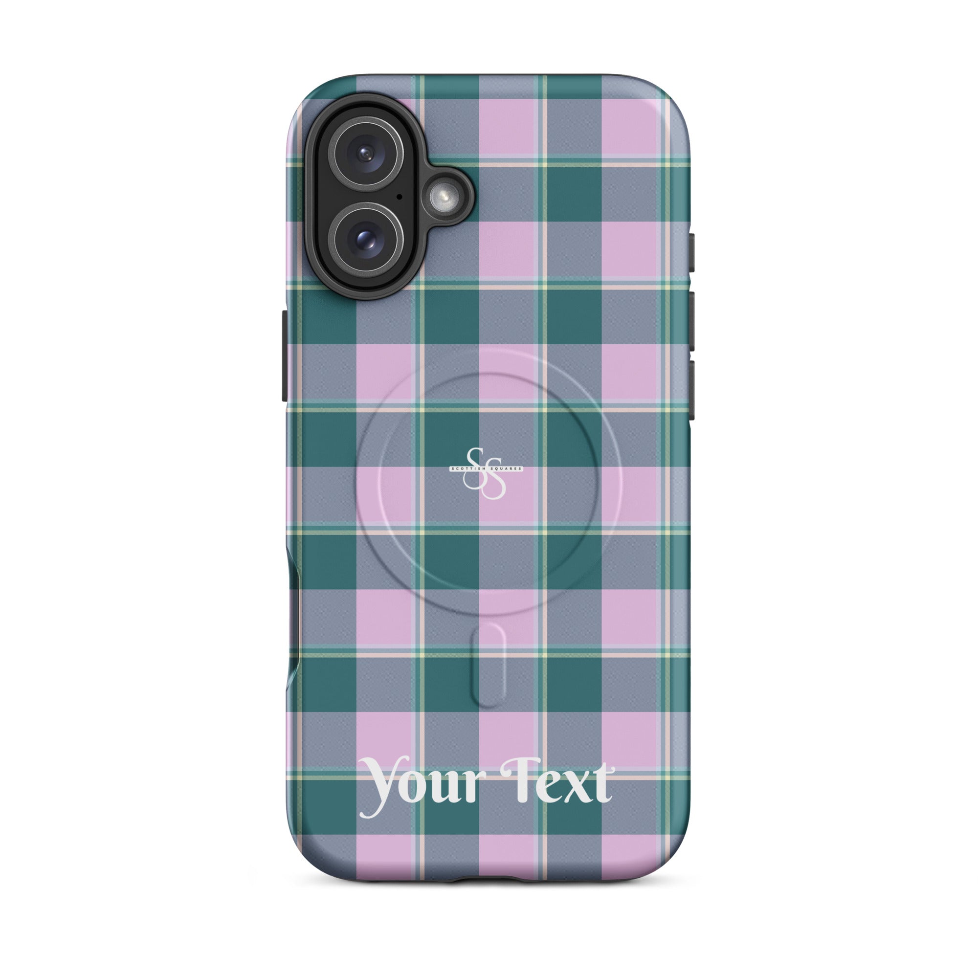 Personalized Ming and Melanie Plaid iPhone MagSafe Tough Case - Scottish Squares