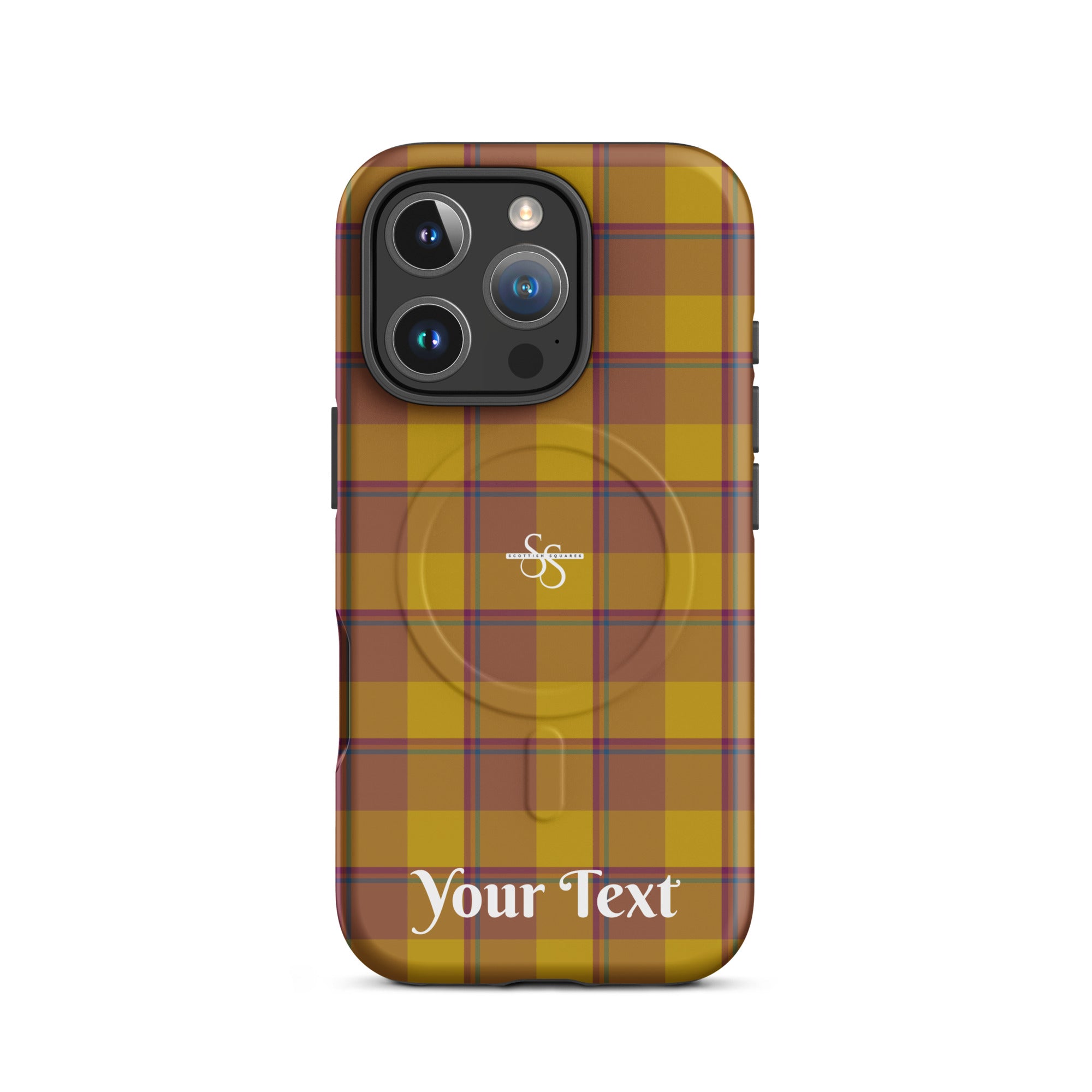Personalized Potters Clay and Pizza Plaid iPhone MagSafe Tough Case - Scottish Squares