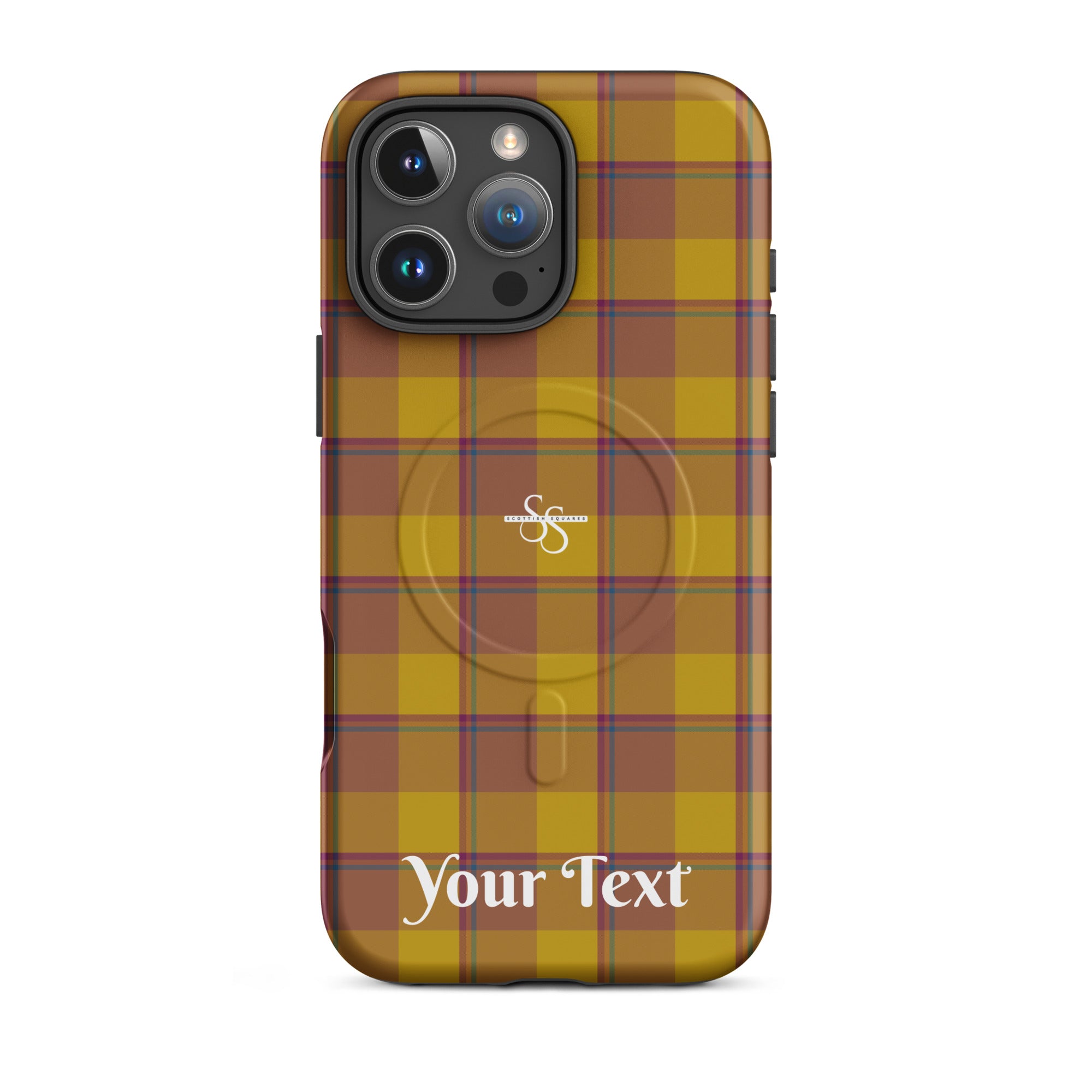 Personalized Potters Clay and Pizza Plaid iPhone MagSafe Tough Case - Scottish Squares