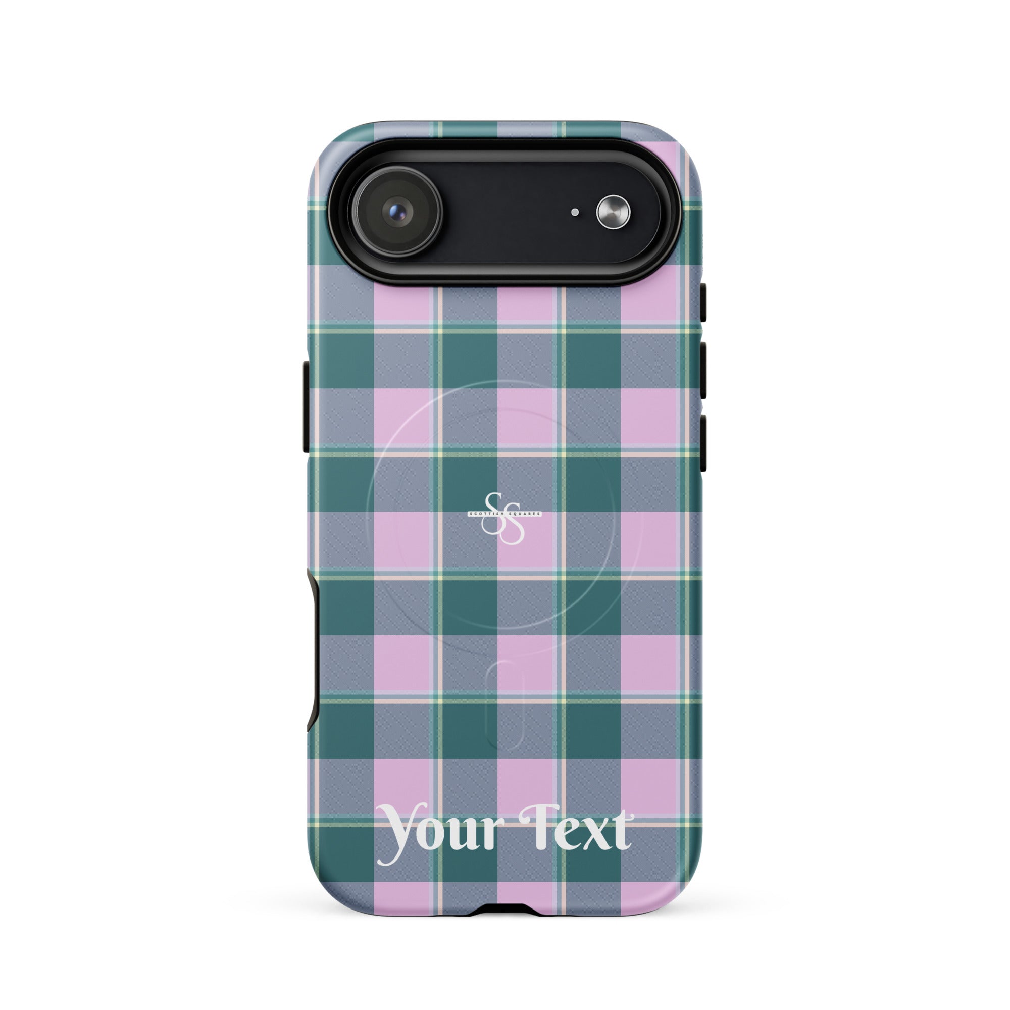 Personalized Ming and Melanie Plaid iPhone MagSafe Tough Case - Scottish Squares