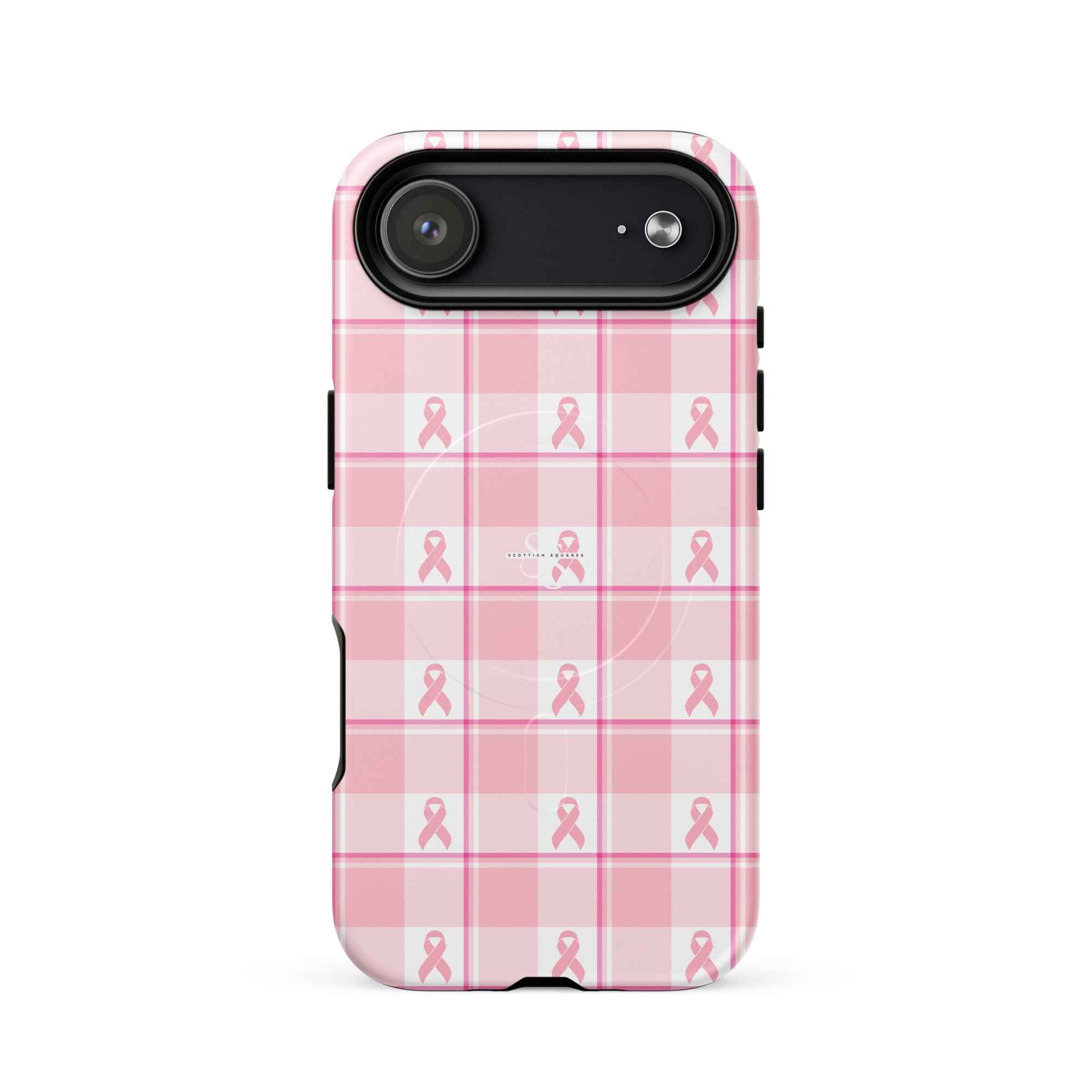 MagSafe Tough Case for iPhone Breast Cancer Awareness Plaid iPhone 17 Air - Scottish Squares