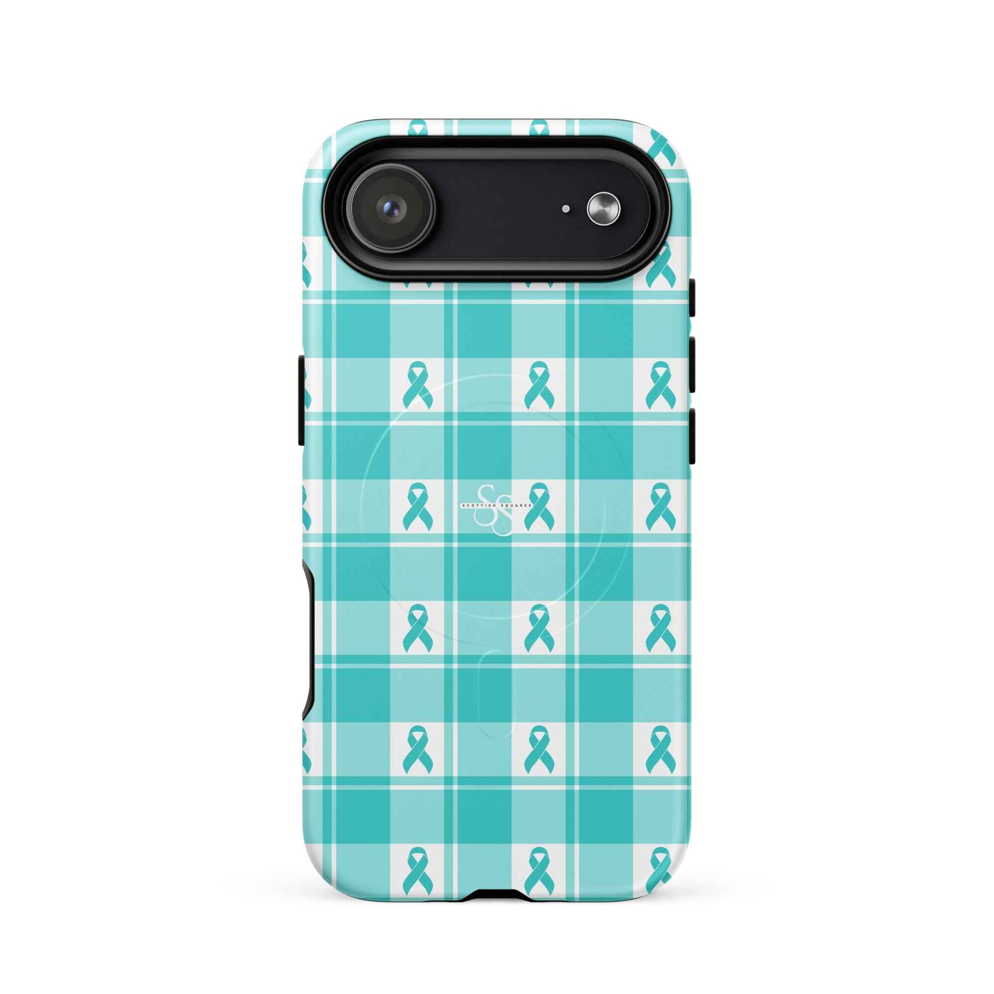 MagSafe Tough Case for iPhone Ovarian Cancer Awareness Plaid iPhone 17 Air - Scottish Squares