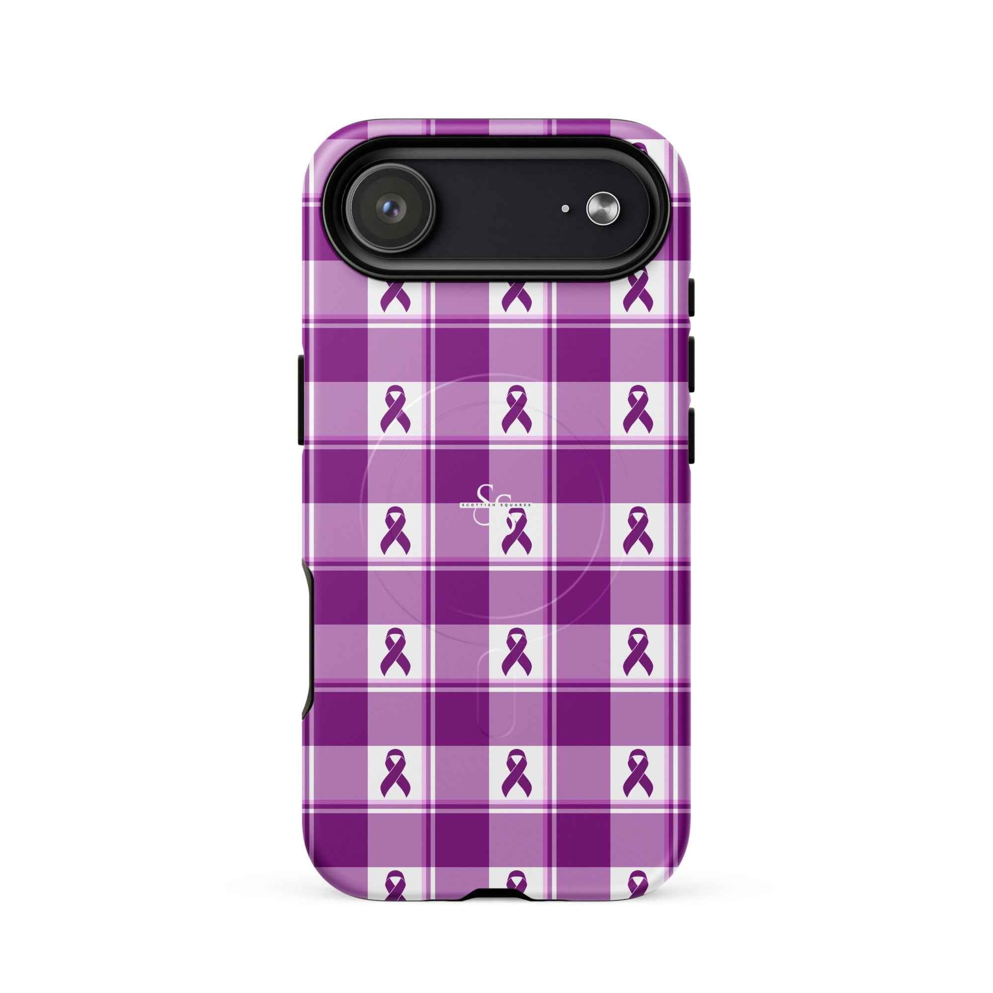 MagSafe Tough Case for iPhone Pancreatic Cancer Awareness Plaid iPhone 17 Air - Scottish Squares