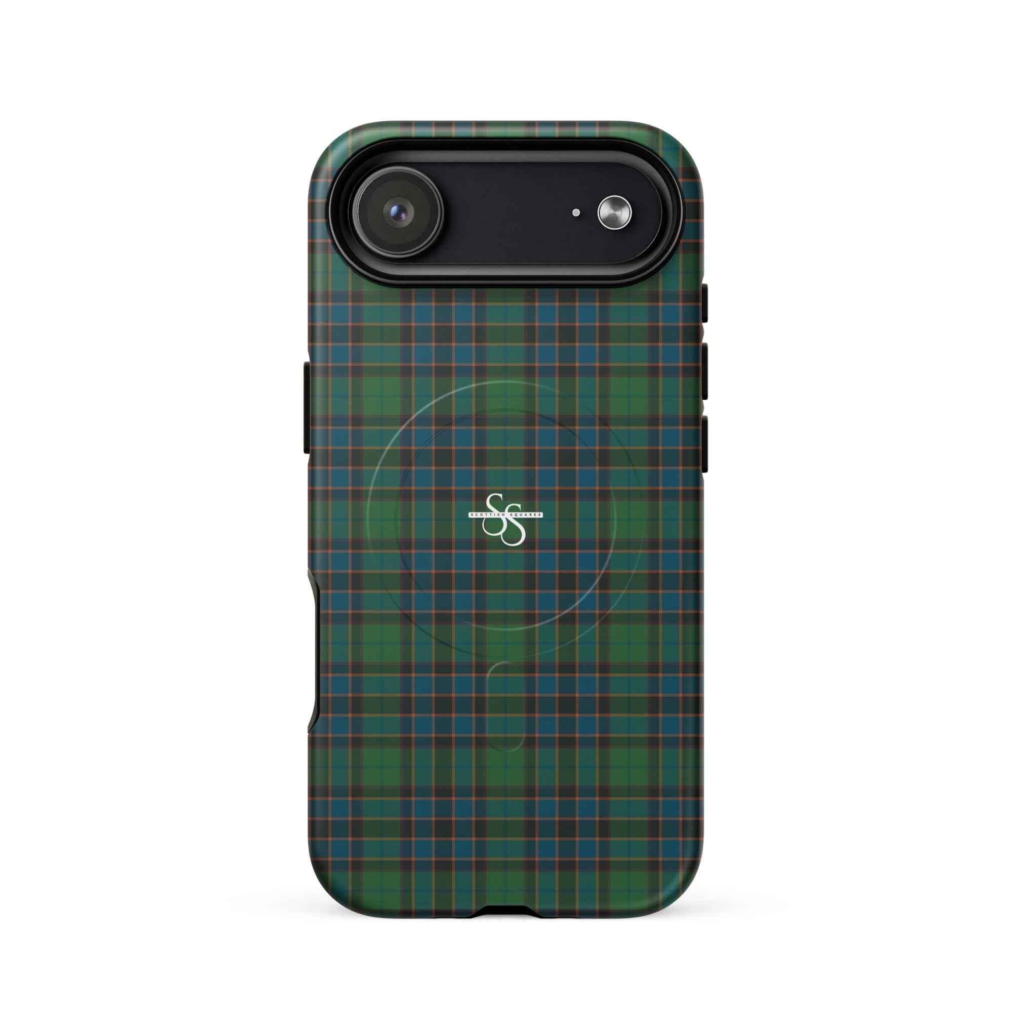 MagSafe Tough Case for iPhone Green Blue Orange Plaid Tartan