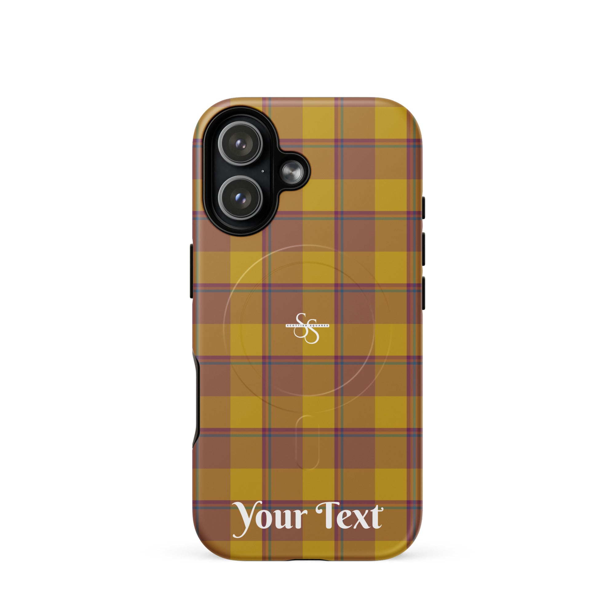 Personalized Potters Clay and Pizza Plaid iPhone MagSafe Tough Case - Scottish Squares