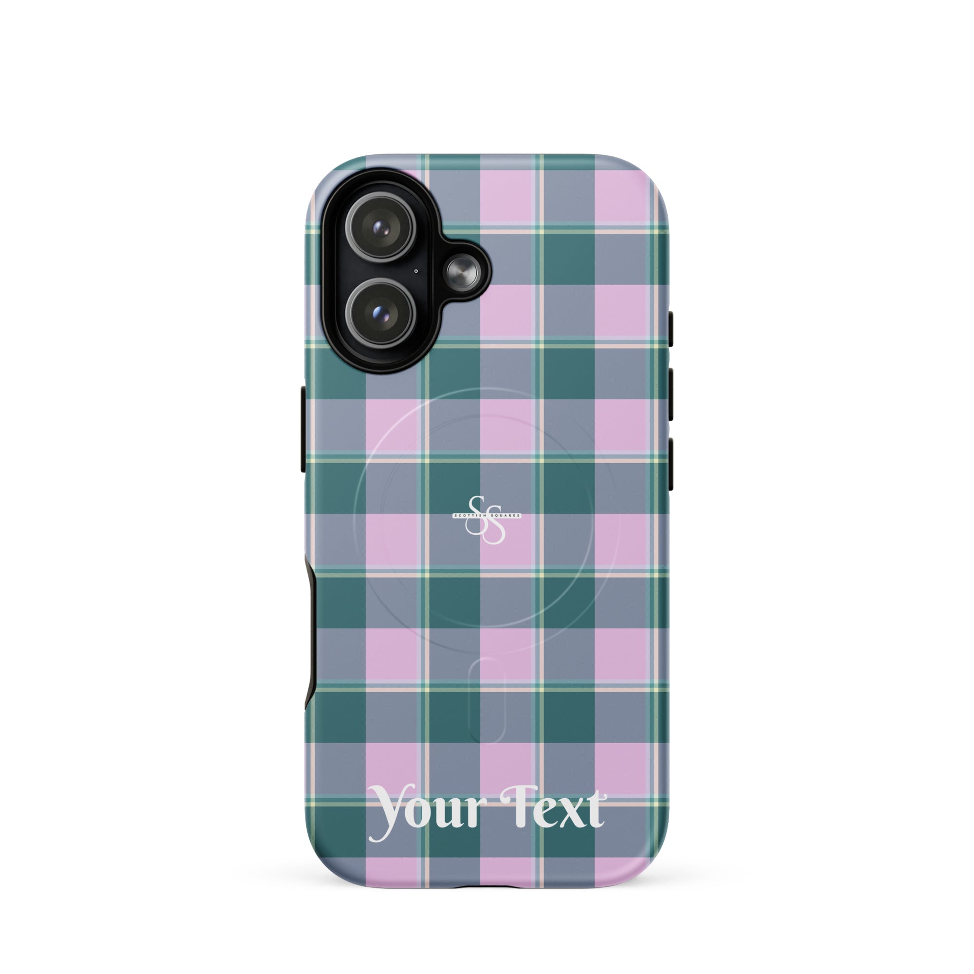 Personalized Ming and Melanie Plaid iPhone MagSafe Tough Case - Scottish Squares