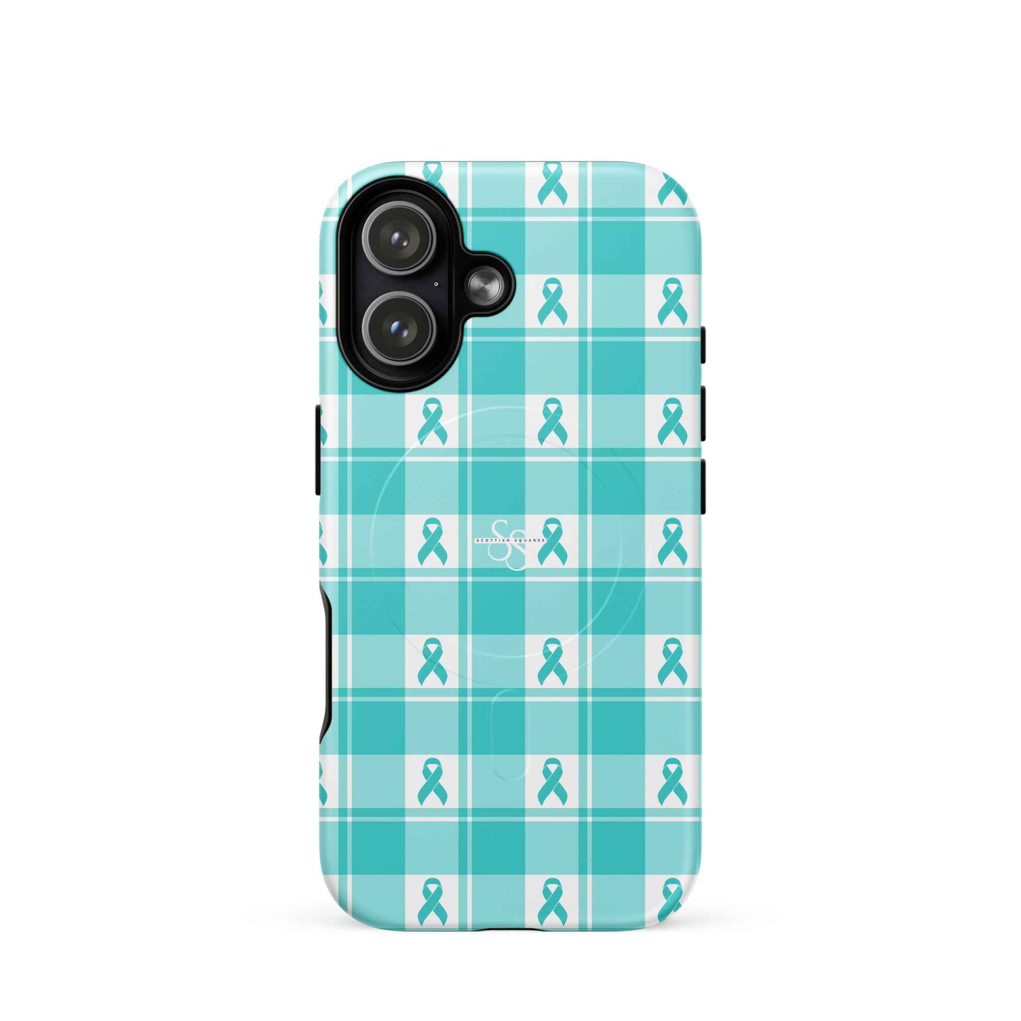 MagSafe Tough Case for iPhone Ovarian Cancer Awareness Plaid iPhone 17 - Scottish Squares