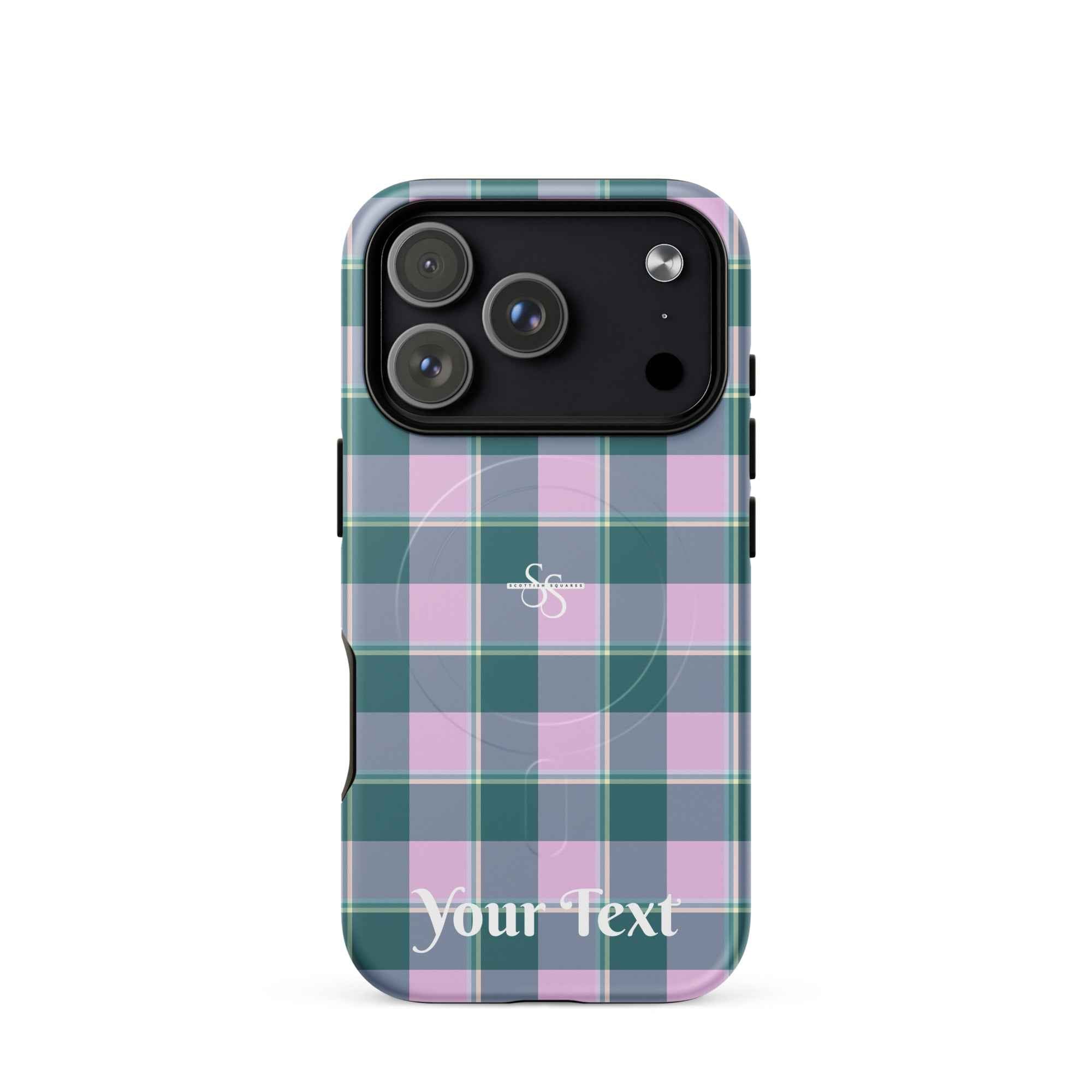 Personalized Ming and Melanie Plaid iPhone MagSafe Tough Case - Scottish Squares