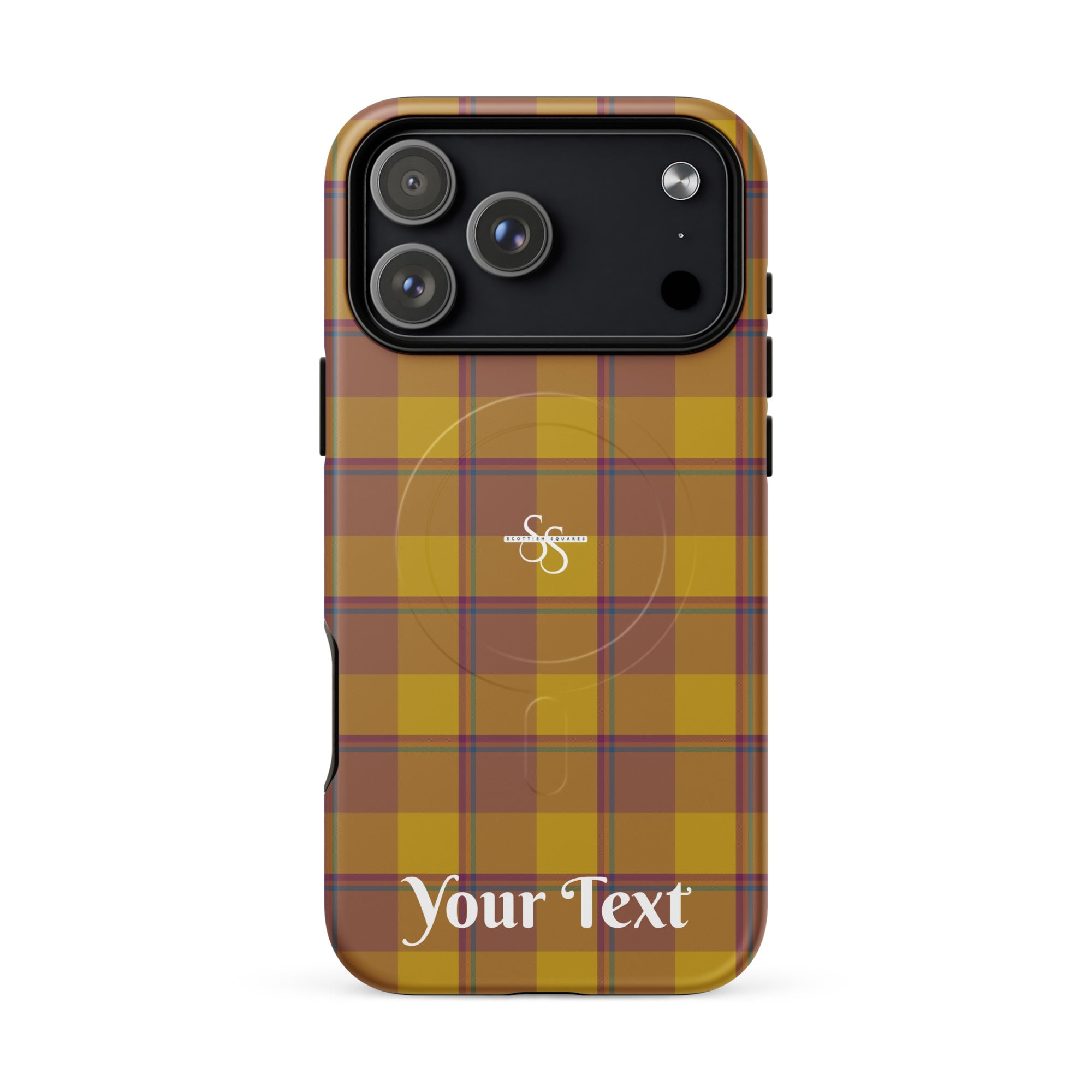 Personalized Potters Clay and Pizza Plaid iPhone MagSafe Tough Case - Scottish Squares
