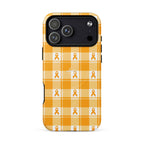 MagSafe Tough Case for iPhone Kidney Cancer Awareness Plaid, Orange Ribbon, Supportive Gift iPhone 17 Pro Max - Scottish Squares