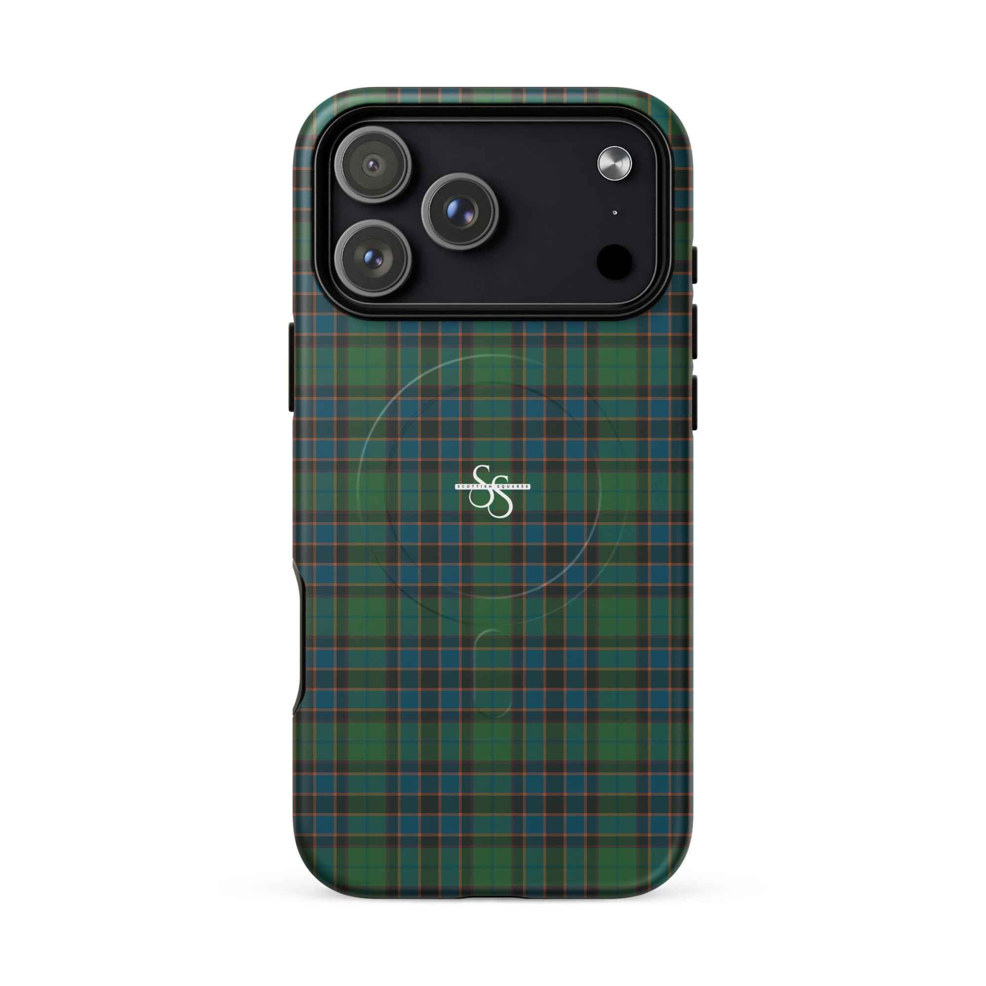 MagSafe Tough Case for iPhone Green Blue Orange Plaid Tartan