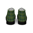 Men’s High Top Canvas Shoes Woodland and Evergreen Plaid - Scottish Squares