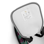 Men’s High Top Canvas Shoes Ocean Green and Mulberry Wood Plaid - Scottish Squares