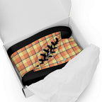 Men’s High Top Canvas Shoes Claystone and Morning Mist Plaid - Scottish Squares