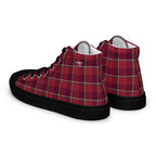 Men’s High Top Canvas Shoes Old Brick and Cab Sav Plaid - Scottish Squares