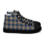 Men’s High Top Canvas Shoes Cello and Donkey Brown Plaid 13 - Scottish Squares
