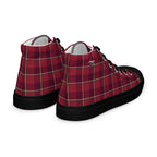 Men’s High Top Canvas Shoes Old Brick and Cab Sav Plaid - Scottish Squares