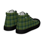 Men’s High Top Canvas Shoes Woodland and Evergreen Plaid - Scottish Squares